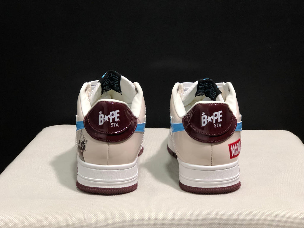 BAPE Bape Sta Low Sneakers Cream Black Blue