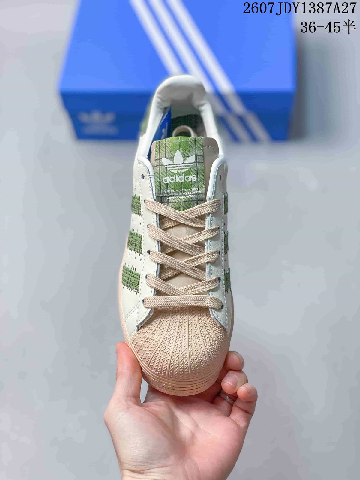 adidas Superstar 2 Sneakers White Green Beige 1387A27