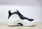 Nike Air Foamposite One High-Top Sneakers in Black, White and Blue