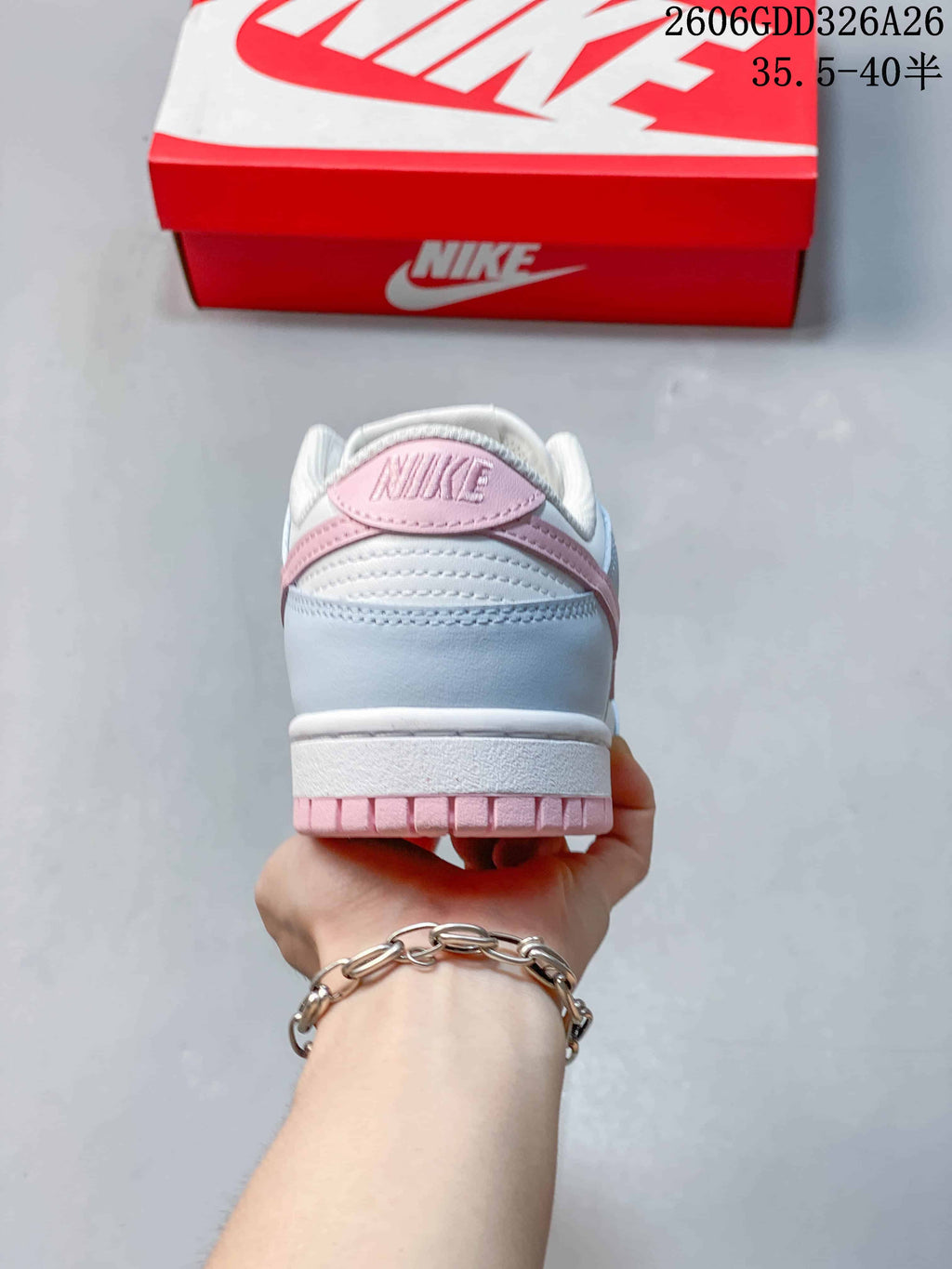 Nike SB Dunk Low Sneakers White Blue Pink IB3484-001