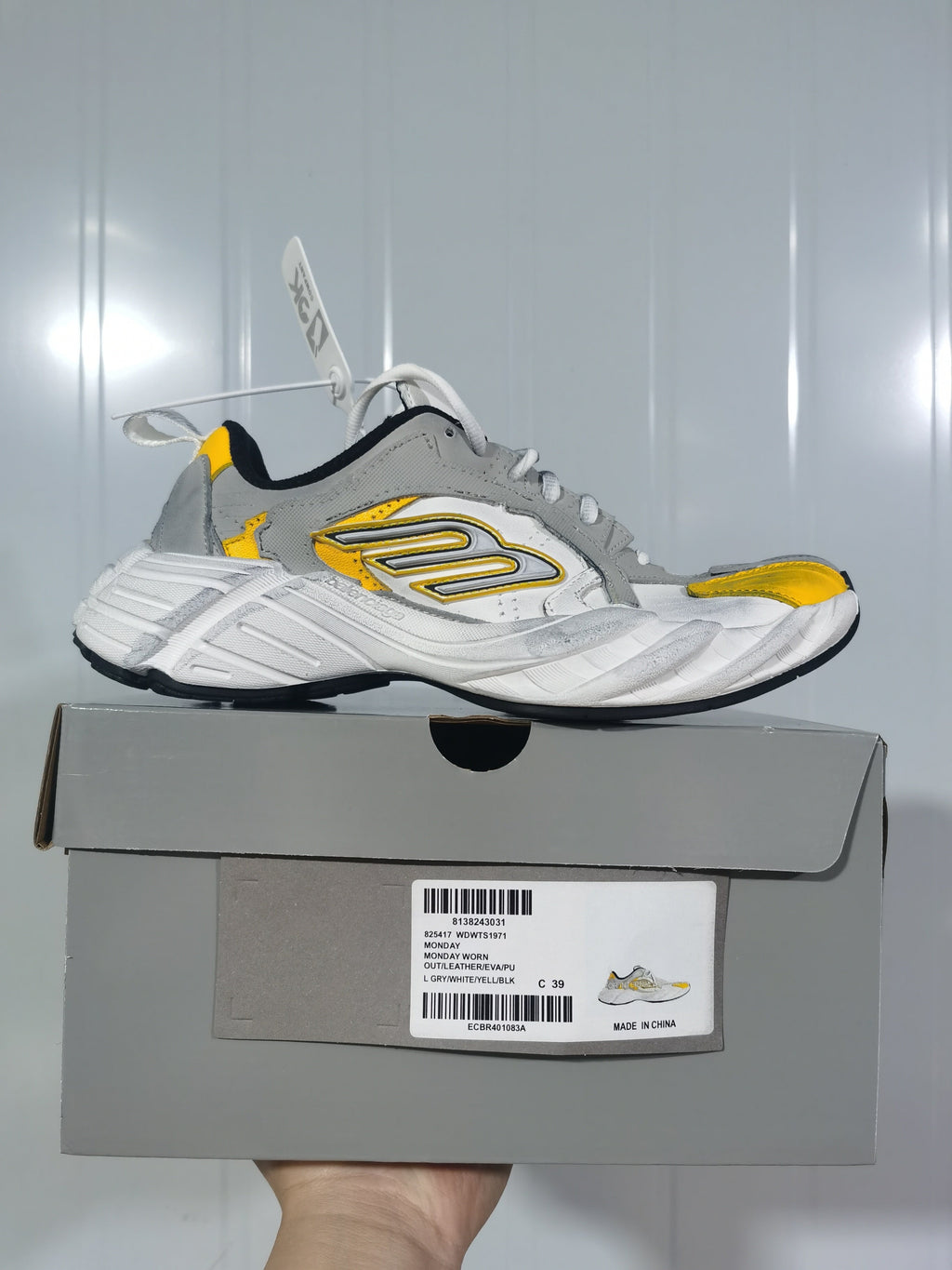Skechers 1971 Gray White Yellow Sneakers