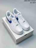 Nike Air Force 1 '07 White Blue Low-Top Sneakers