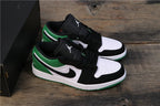 Jordan 1 Low Black Green Sneakers 553558-113