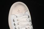 SMFK S0002B2 White Platform Canvas Sneakers
