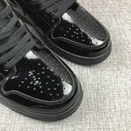 Air Jordan 1 Mid Black Patent Sneakers BQ6472-002