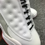 Air Jordan 13 White and Red High-Top Sneakers