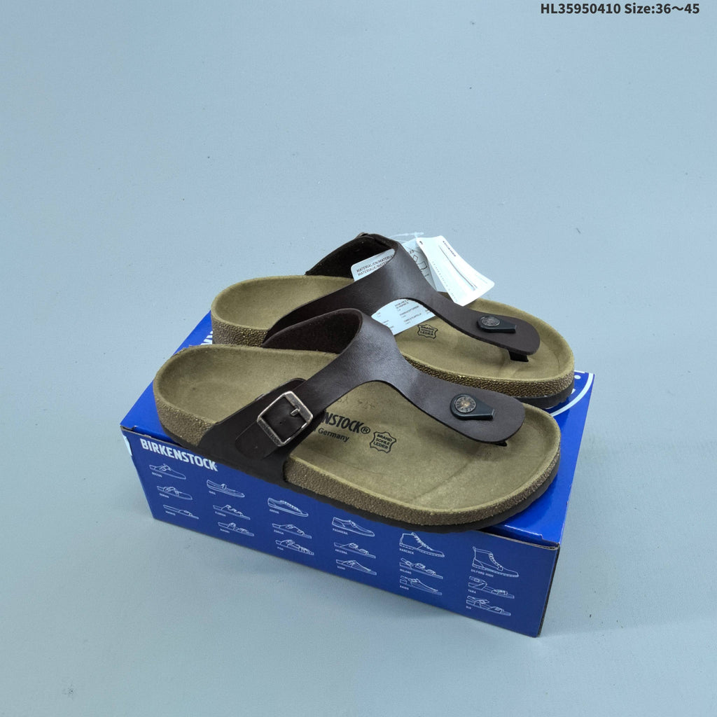 Birkenstock Arizona and Gizeh Sandals in White and Brown