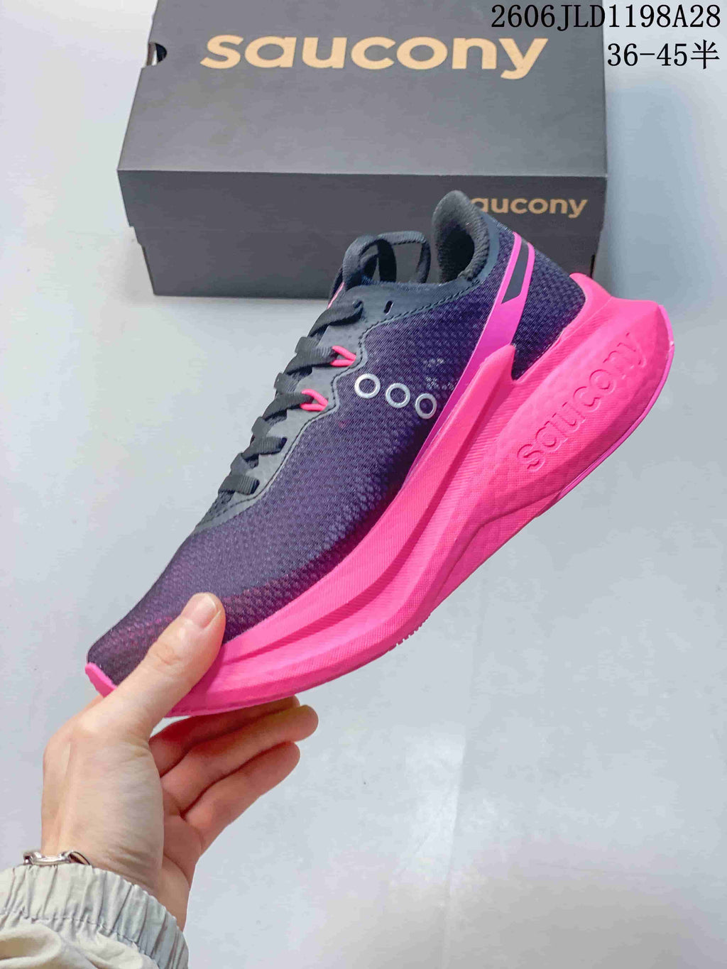 Saucony Endorphin Speed 5 Running Shoes, Navy and Pink