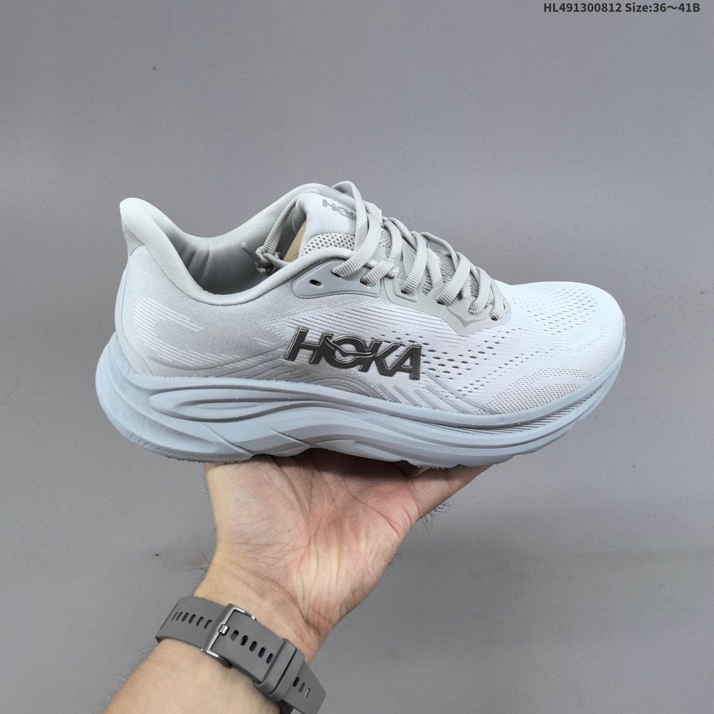 HOKA Clifton 11 White Running Shoes