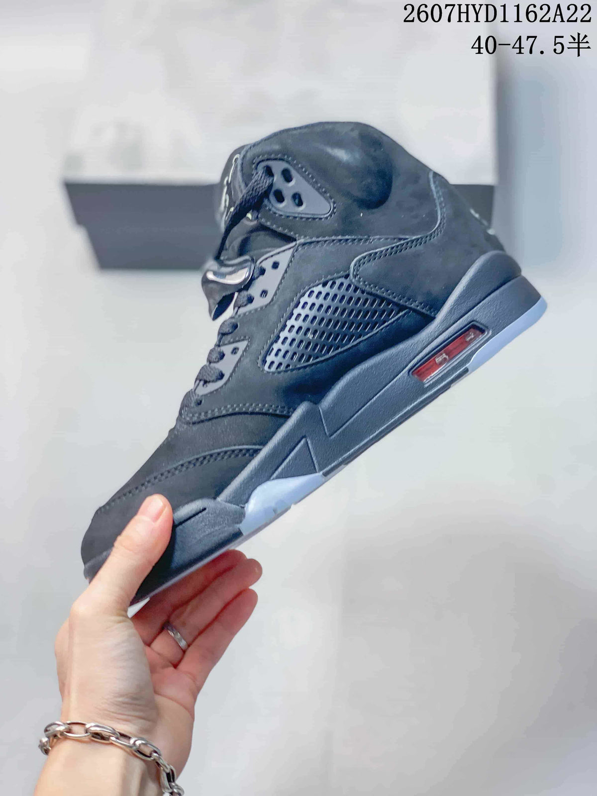 Nike Air Jordan 5 Retro High-Top Sneakers Black Red