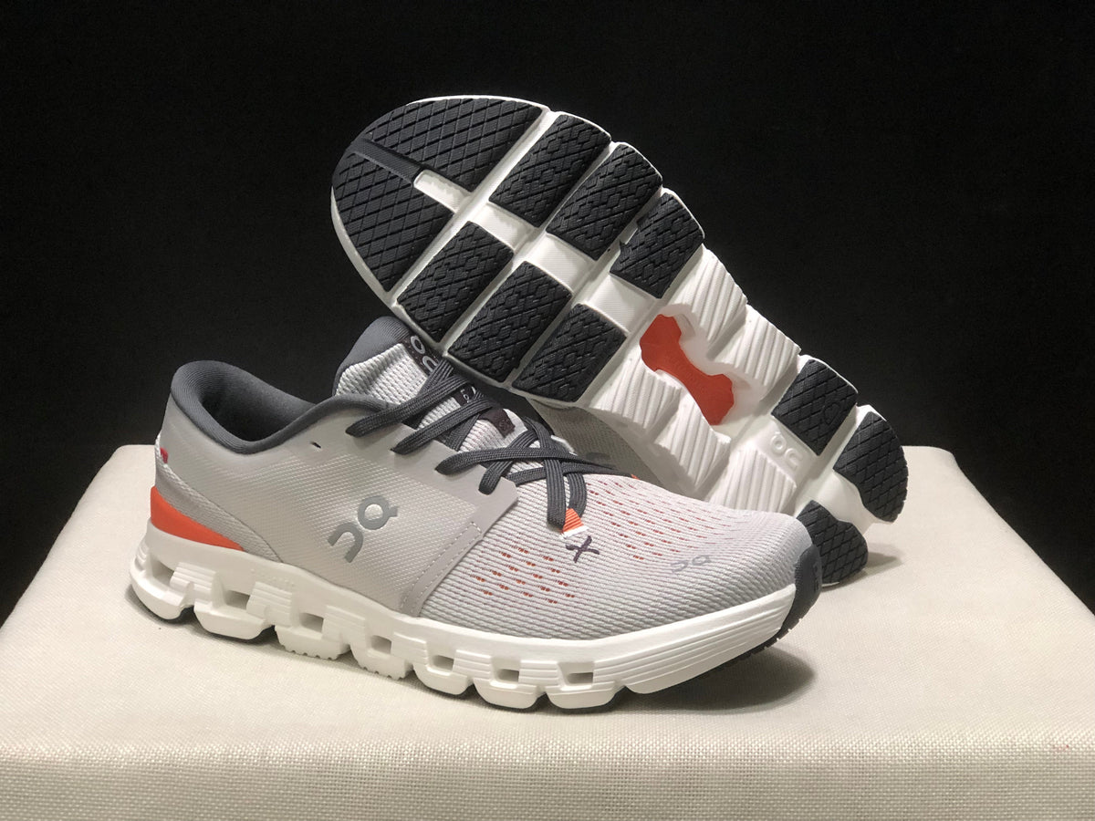 On Cloud X4 Low-Top Running Shoes Silver/Flame