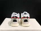 Off-White White and Red Low-Top Sneakers