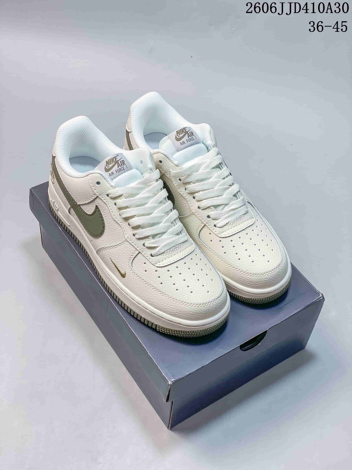 Nike Air Force 1 ’07 Low White and Sage Green Sneakers