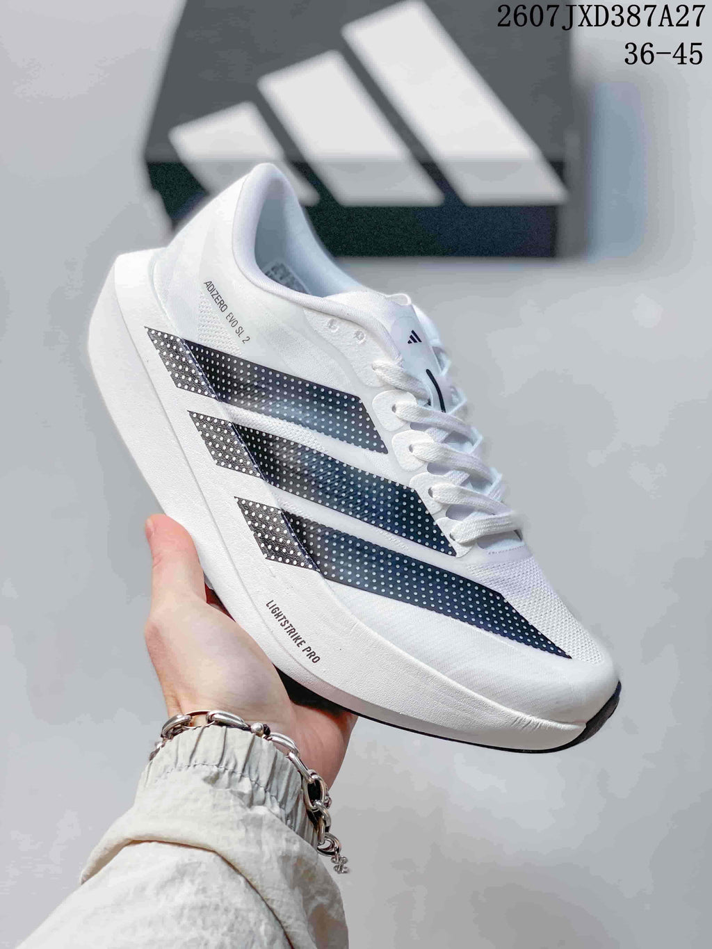 adidas Adizero Evo SL 2 Running Shoes White Black