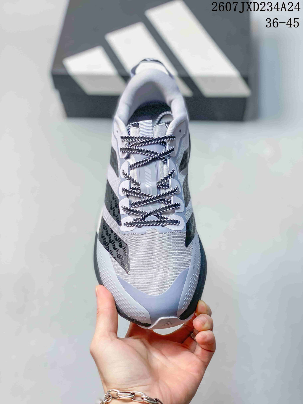 adidas Adizero Evo SL Running Shoes White Gray 712440RRY