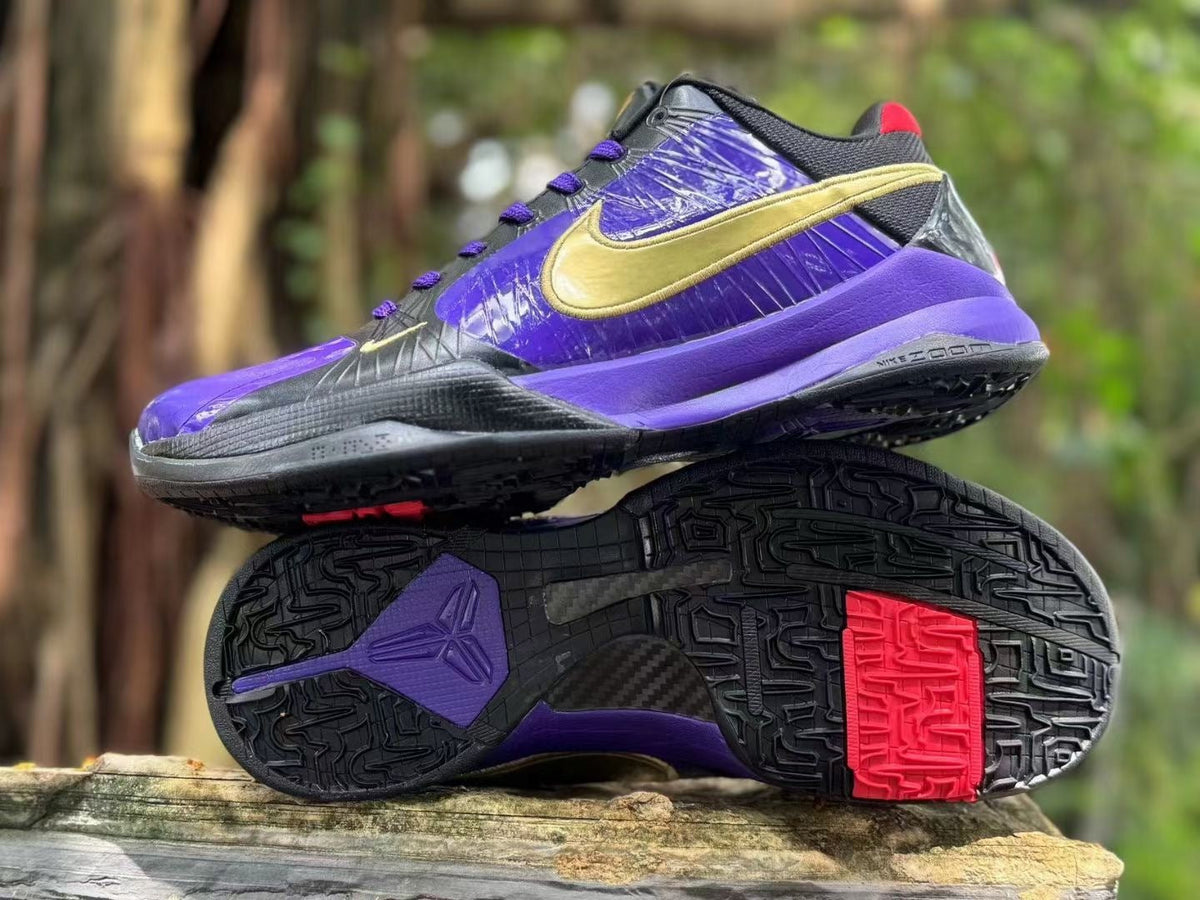 Nike Kobe 5 Basketball Shoes in Purple, Black and Gold