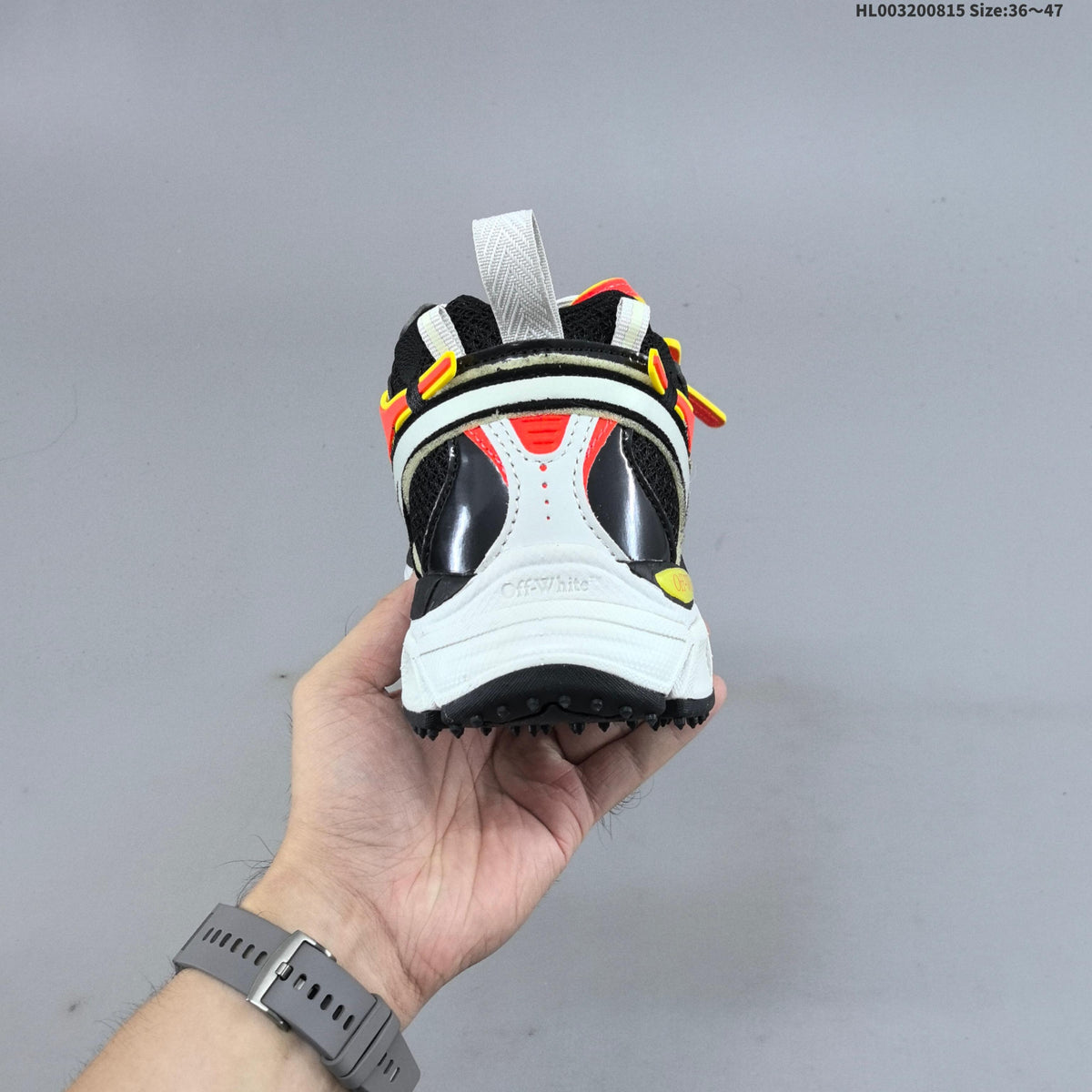 Off-White Be Right Back Low-Top Sneakers in Black and Orange