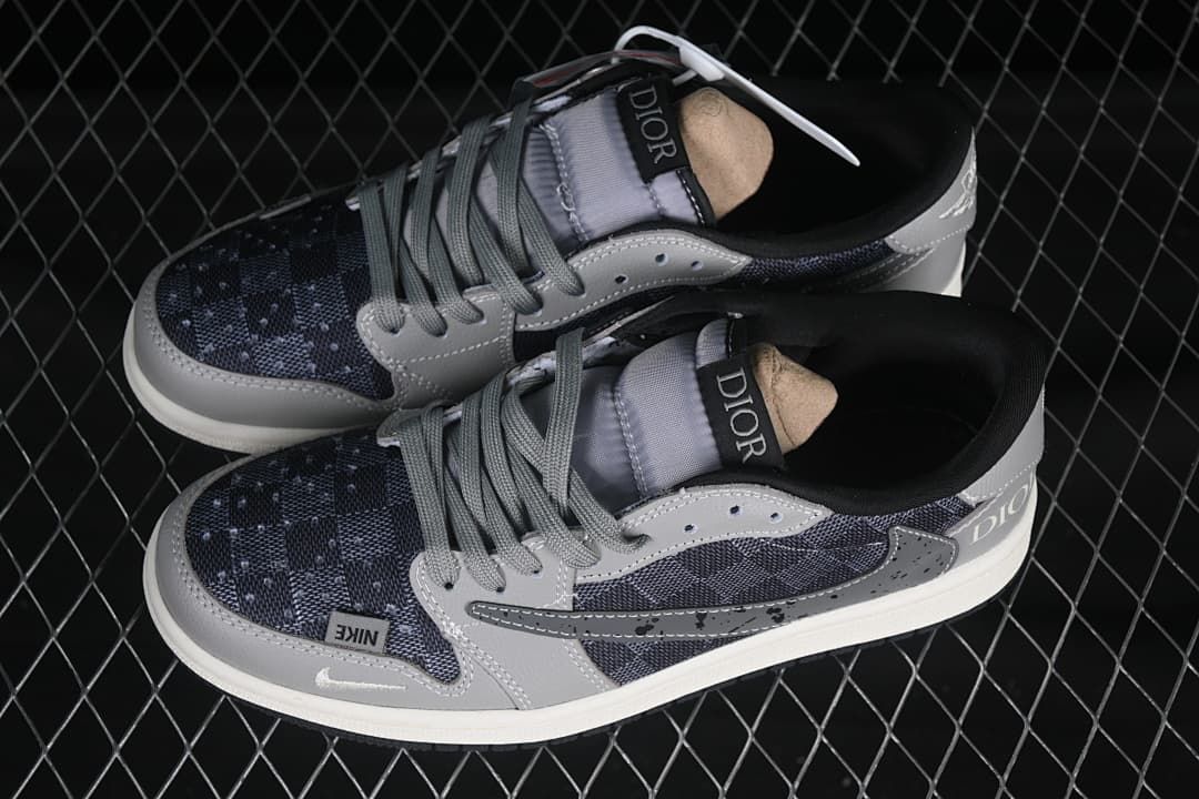 Nike Air Jordan 1 Low OG SP Travis Scott Fragment Gray Sneakers