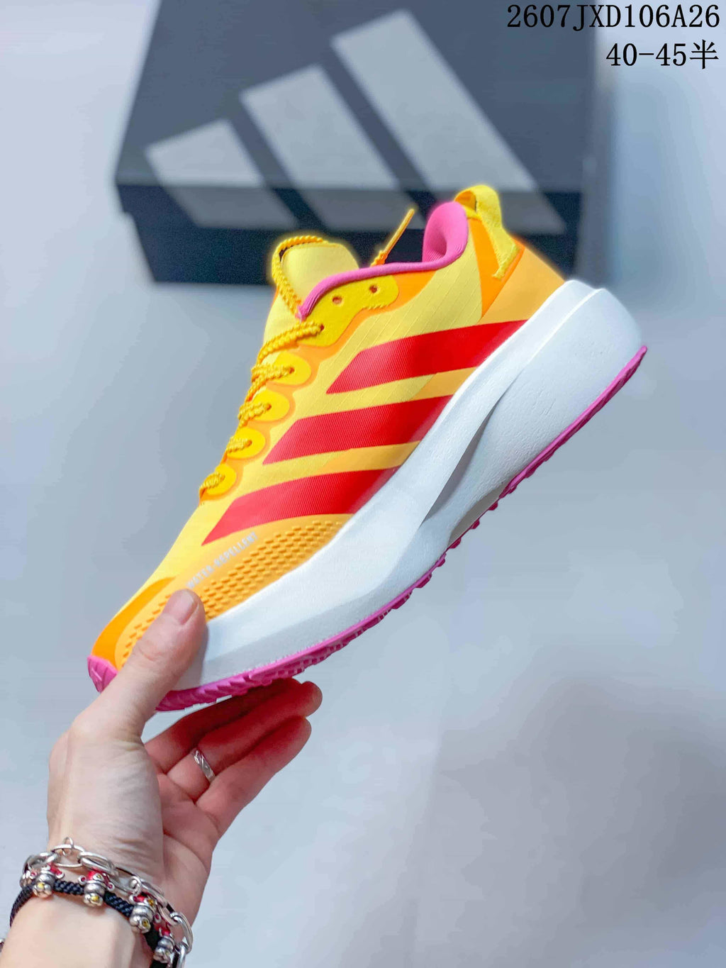 adidas Adizero Evo SL ATR Running Shoes Yellow Red Pink