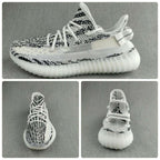 Yeezy 350 V2 Knit Sneakers in Black and White