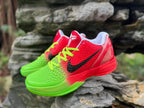 Nike Kobe 6 Basketball Shoes in Red and Volt Green