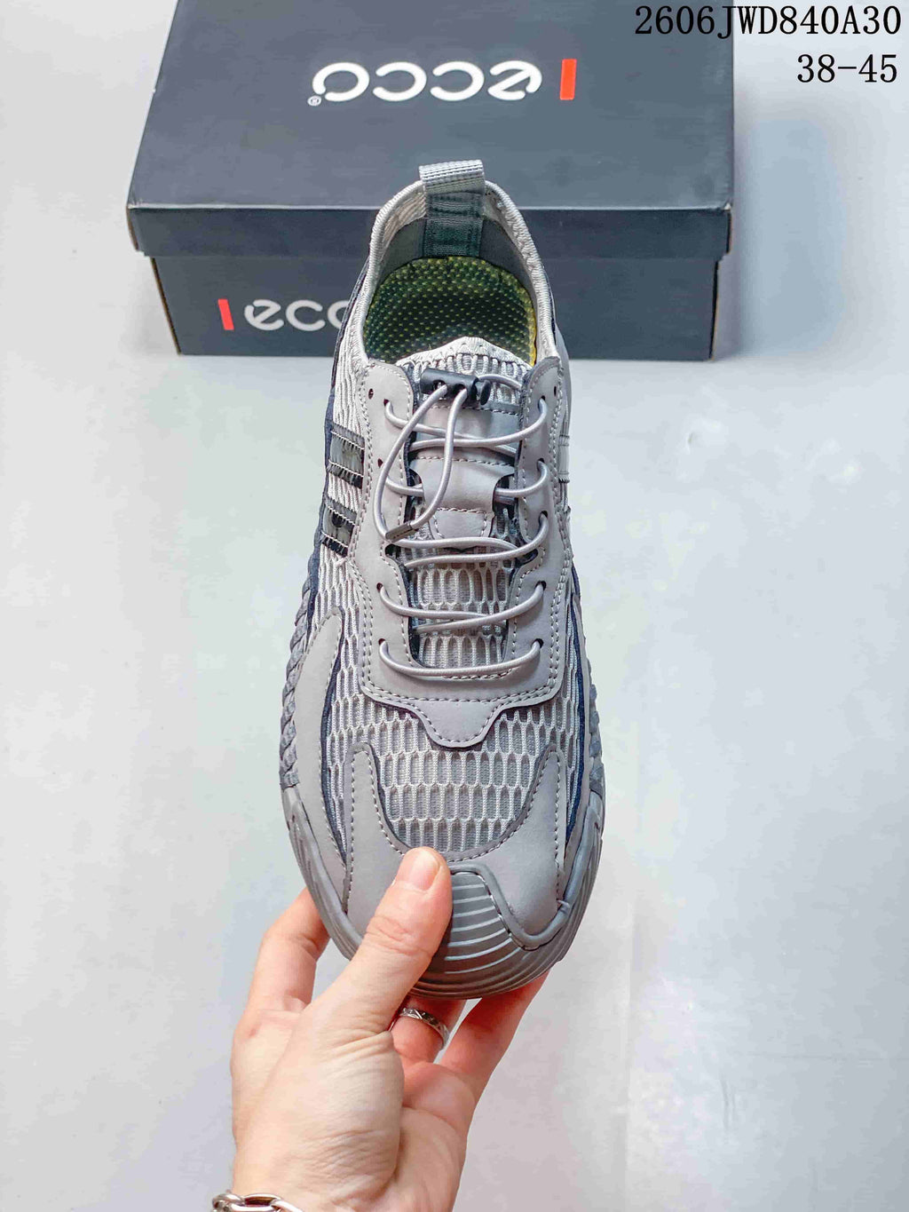 ECCO Baroque Series Gray Mesh Casual Sneakers