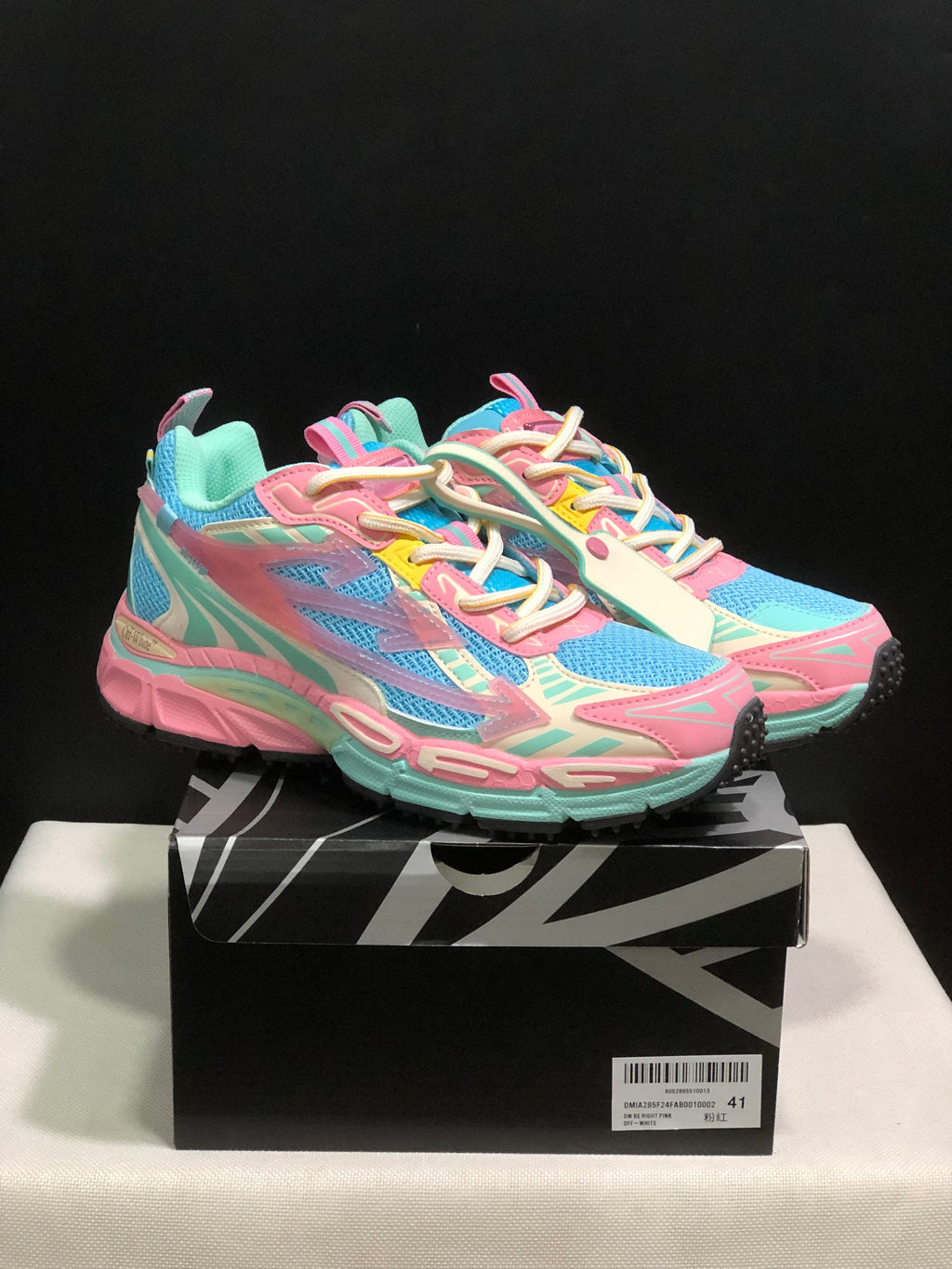 Off-White Be Right Back Sneakers Pink Mint Blue