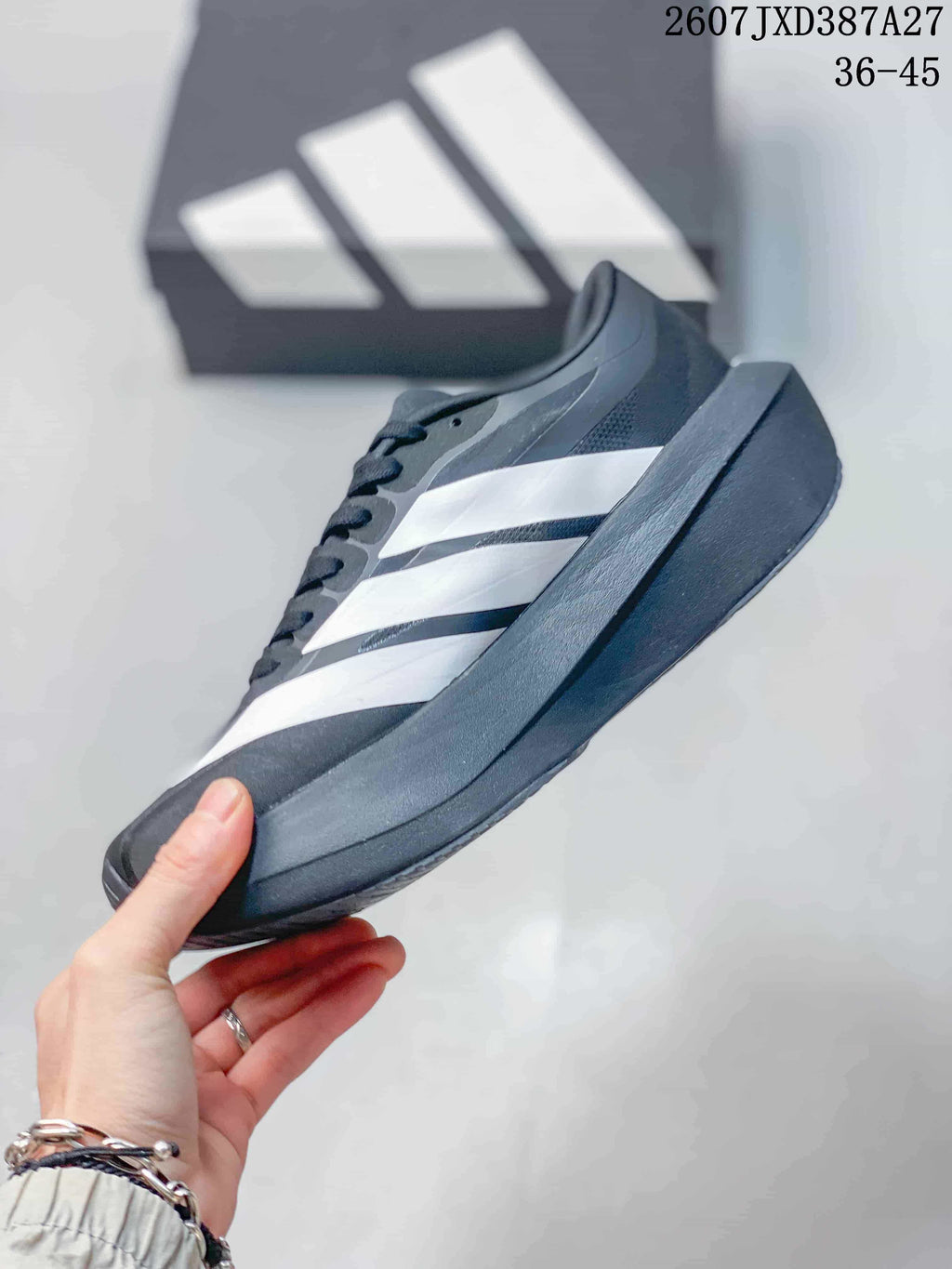 adidas Adizero Evo SL ATR Black White Running Sneakers