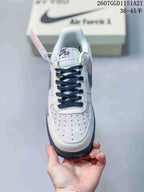 Nike Air Force 1 Low White and Navy Sneakers 2607GGD1151A21