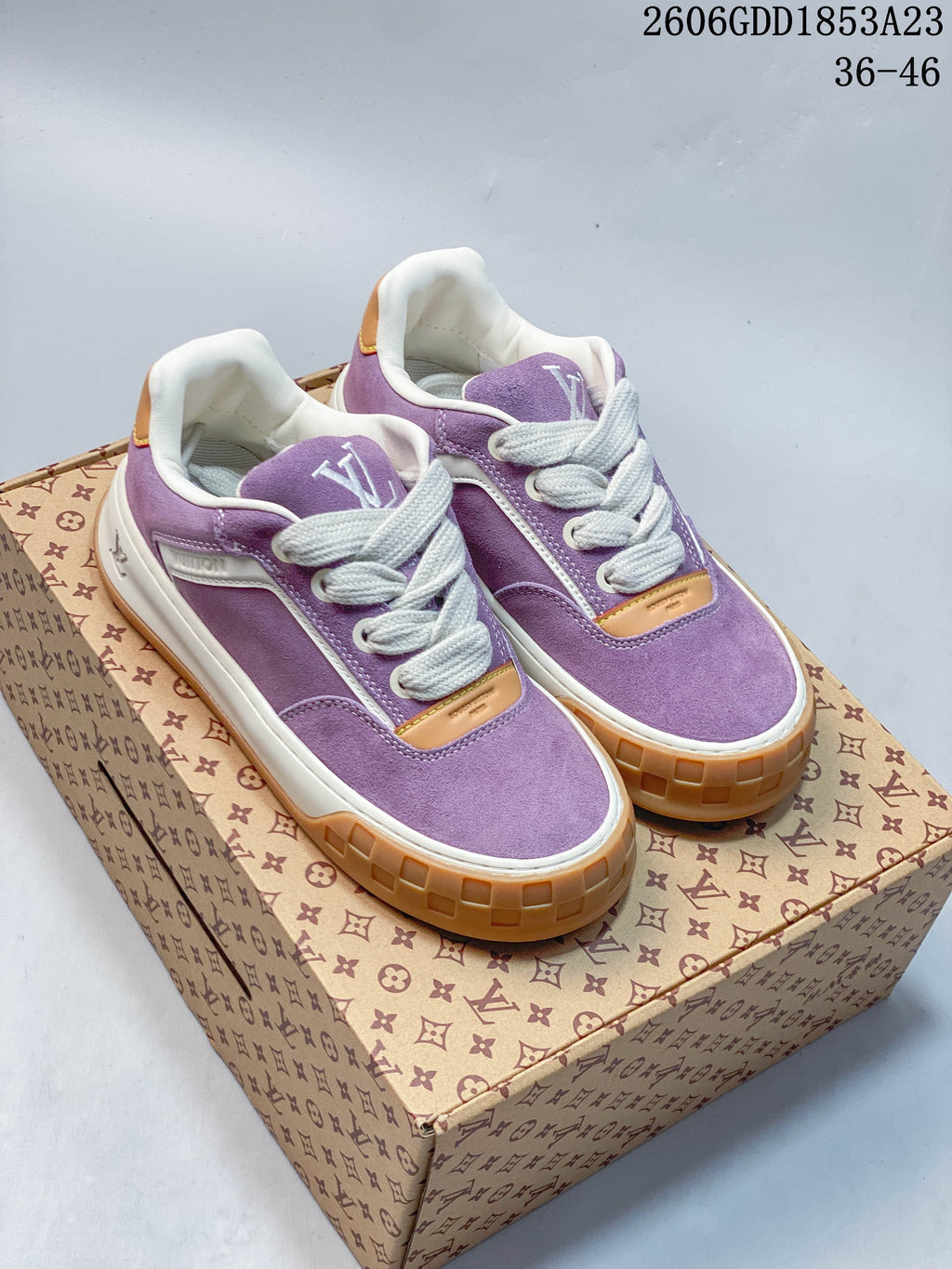 Louis Vuitton Tilted Low-Top Sneakers in Purple