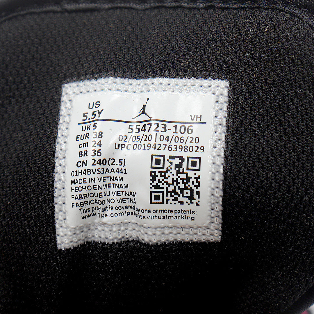 Jordan 1 Low Black Pink White Sneakers 554723-106