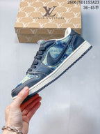 Jordan Air Jordan 1 Low Blue Pattern Sneakers