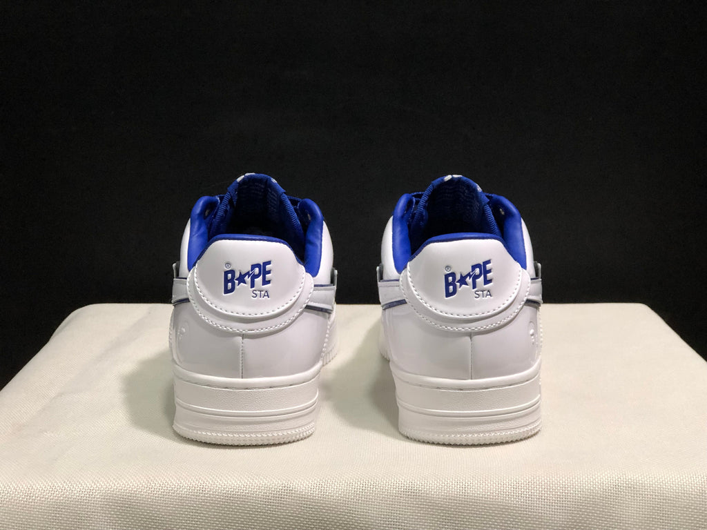 BAPE STA Low-Top Sneakers White and Blue
