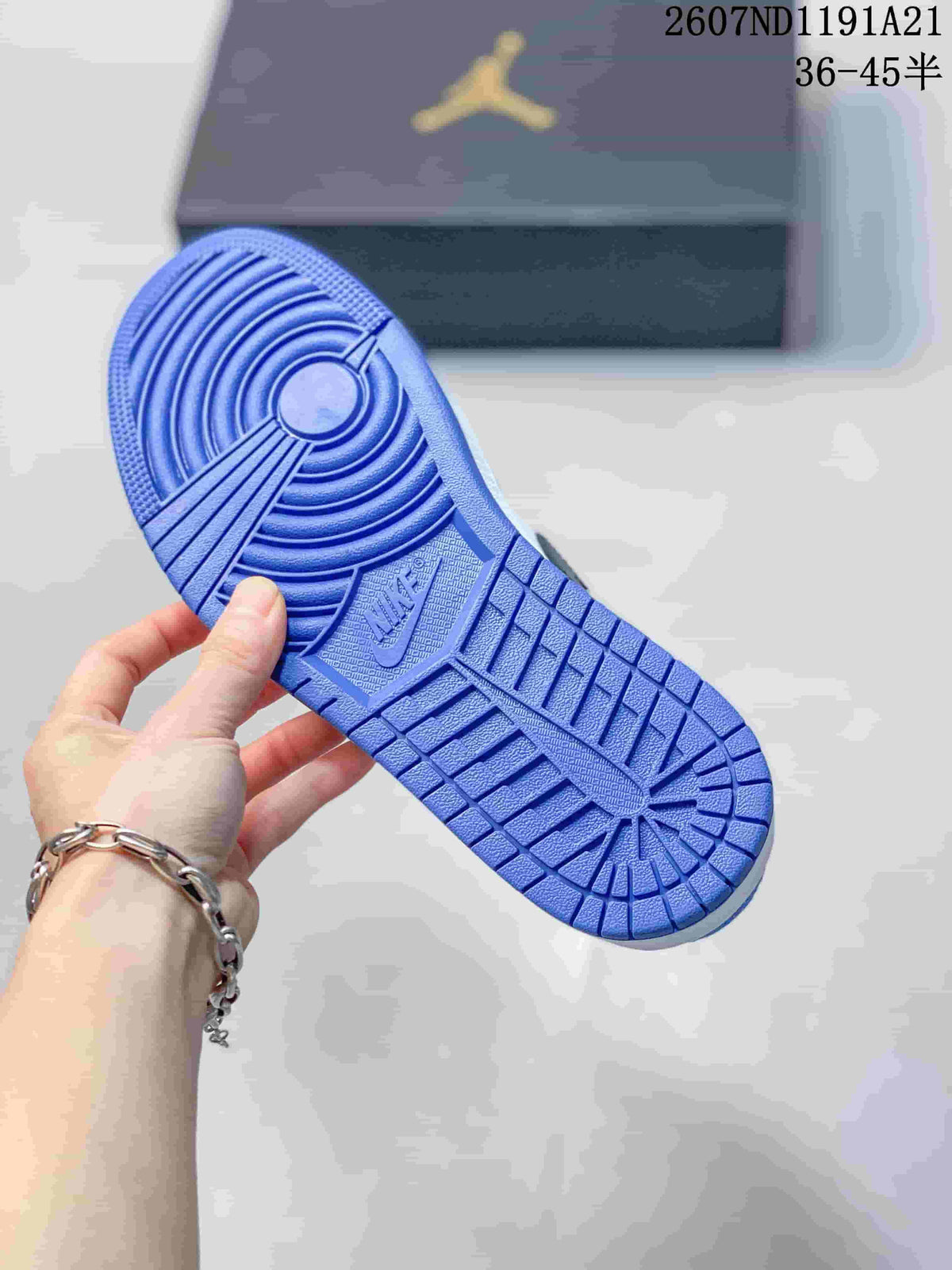 Jordan Air Jordan 1 Low White Grey Blue Elephant Print