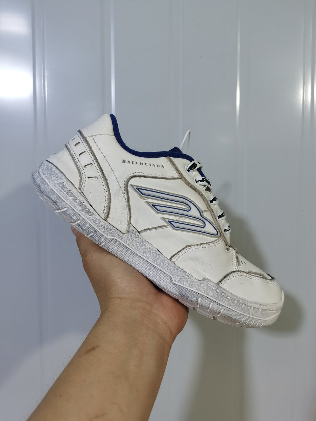 Balenciaga Hampton Sneakers White and Blue