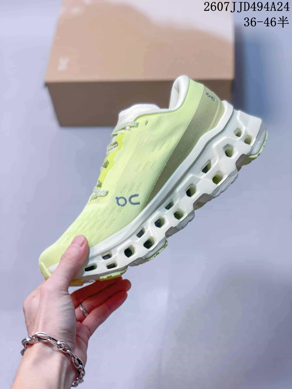 On Cloudmonster 3 Lime Green White Sneakers