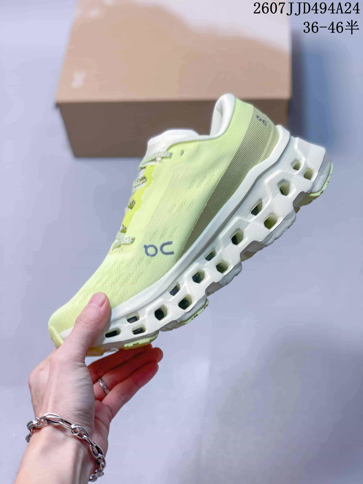 On Cloudmonster 3 Lime Green White Sneakers