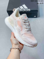 adidas AlphaBounce Beyond Running Sneakers in White and Pink