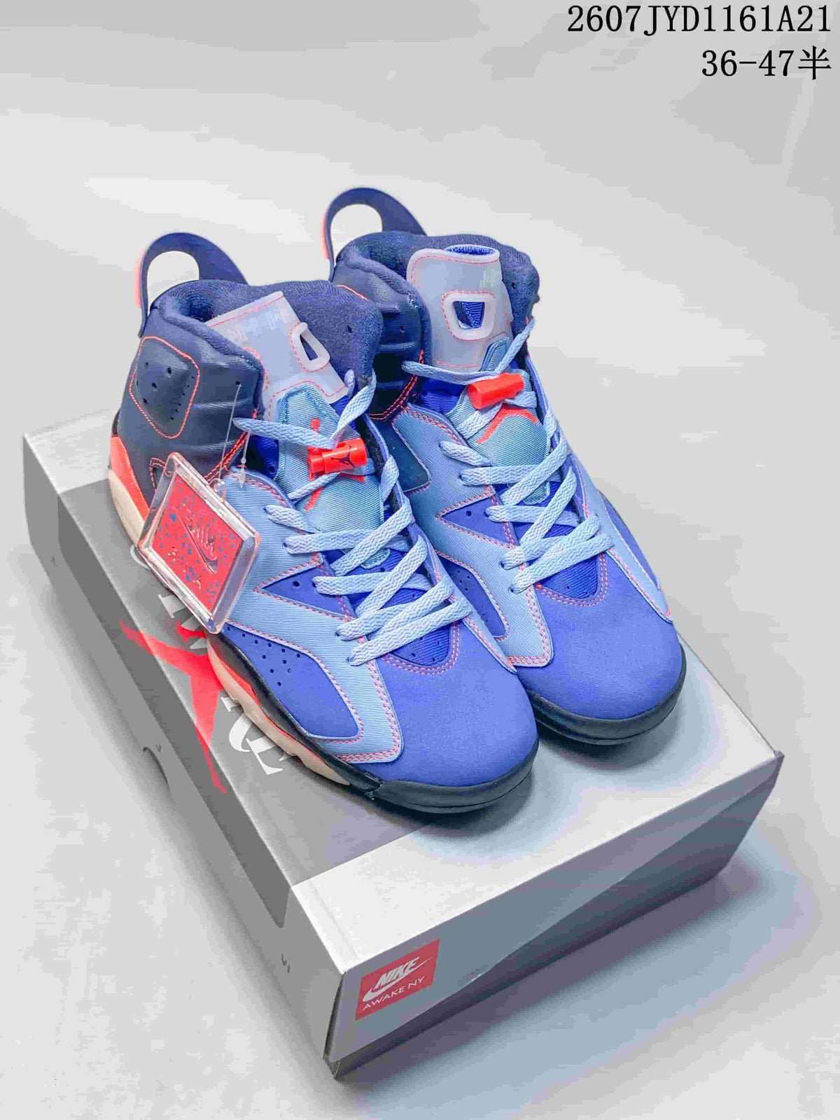 Jordan Air Jordan 6 High-Top Sneakers Blue Red 2607 TYD1161A21