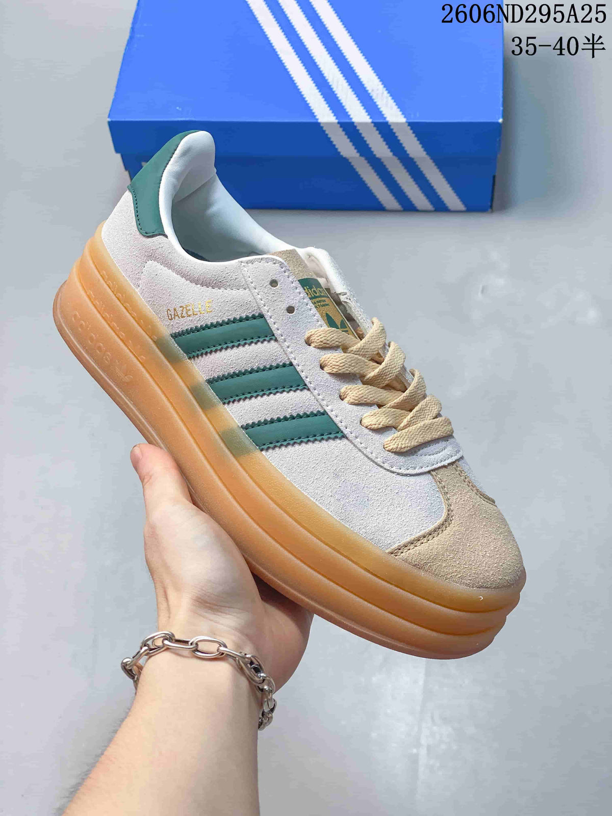 Adidas Gazelle Bold W White Green Gum Sneakers