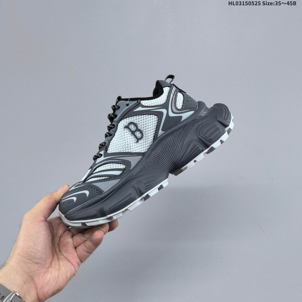MLB Winner Chunky Low-Top Sneakers in Gray and White