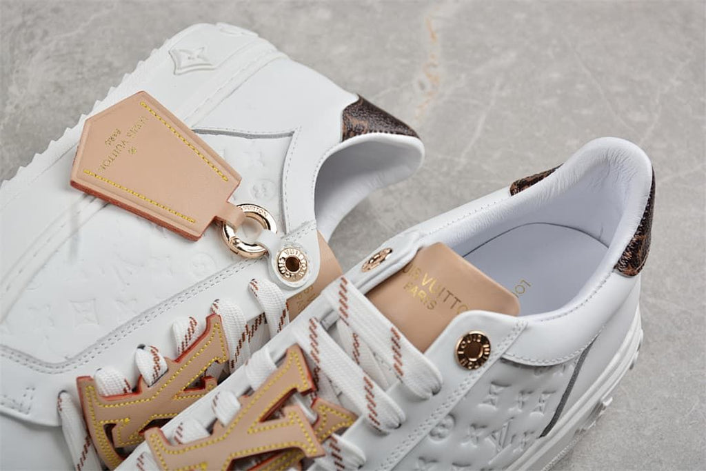 Louis Vuitton Time Out Low White Platform Sneakers