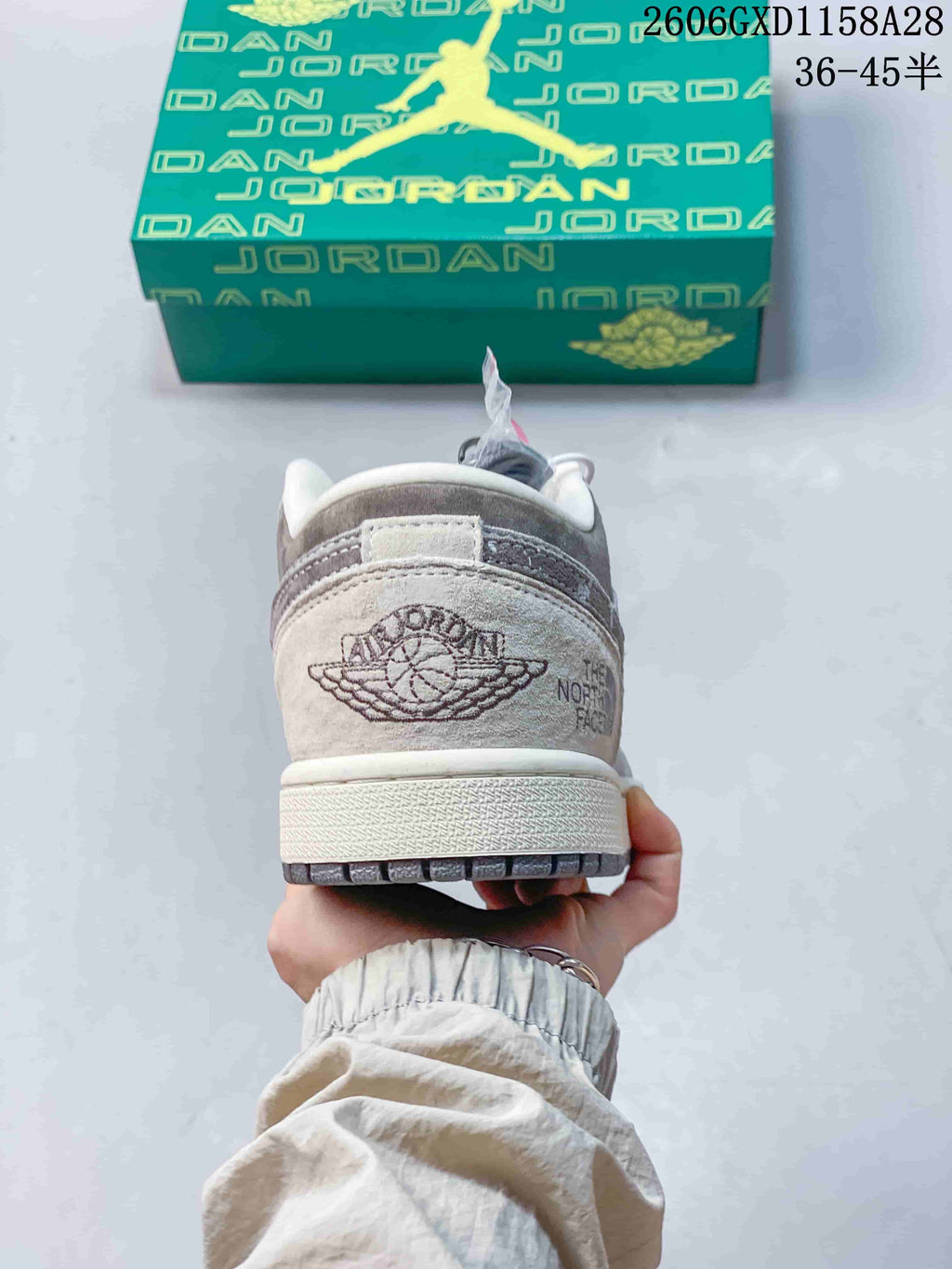 Jordan Air Jordan 1 Low Grey Brown Suede Sneakers