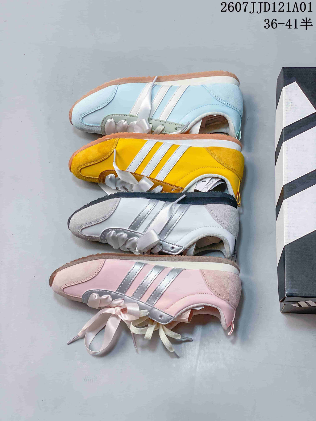 adidas JOG 2.0 Retro Low-Profile Sneakers with Ribbon Laces