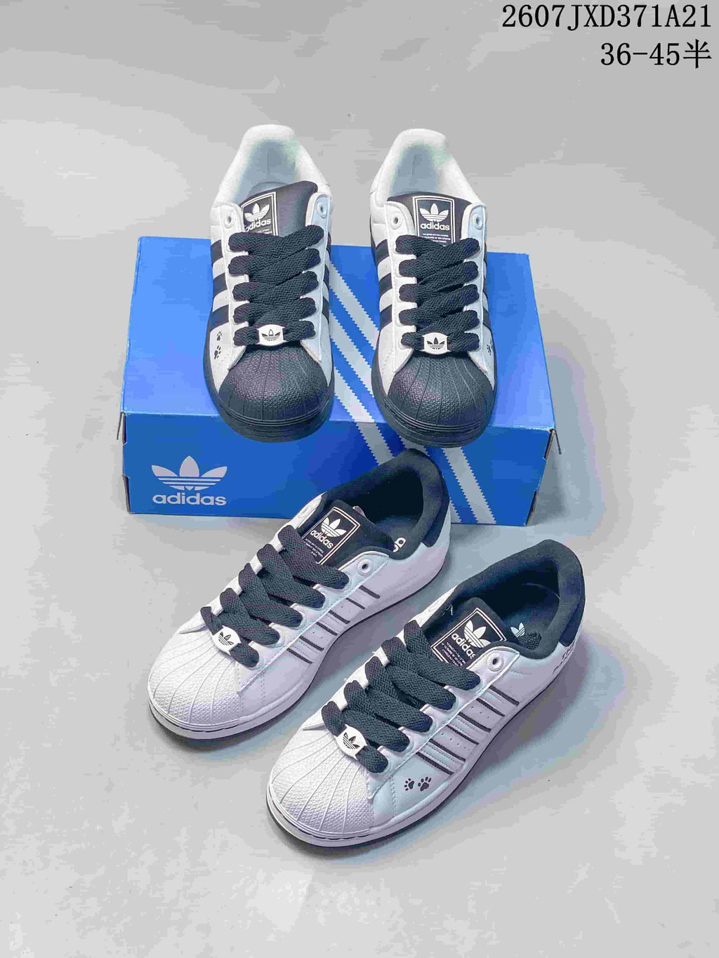 Adidas Superstar Supermodified Sneakers White Black 2607JXD371A21