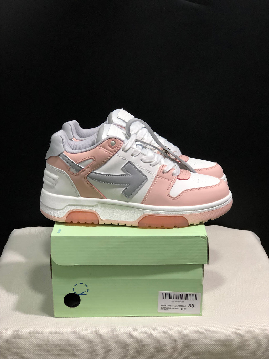 Off-White Out Of Office Low-Top Sneakers White Pink Grey