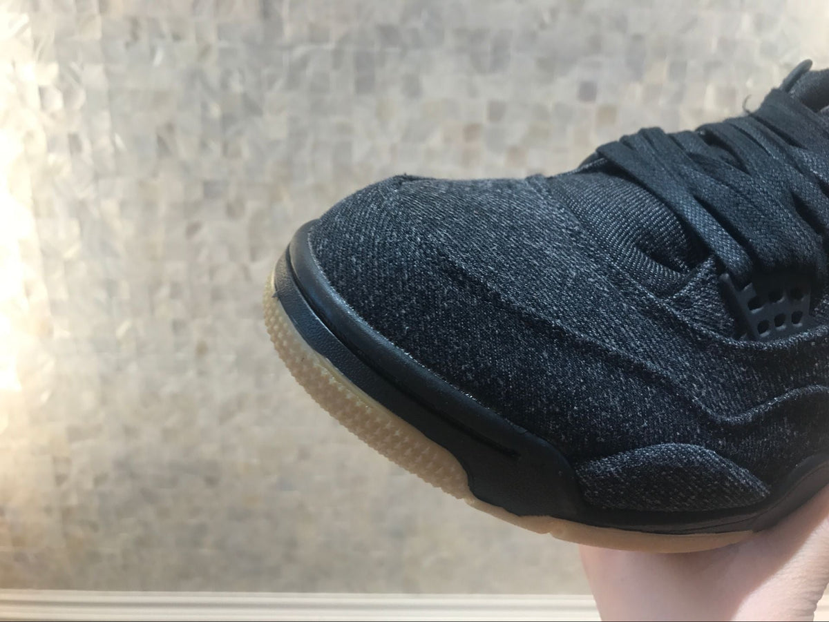 Jordan 4 Retro Levi's Black Denim Sneakers A02571-001