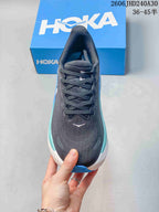 HOKA Arahi 8 Wide Running Shoes in Charcoal and Blue