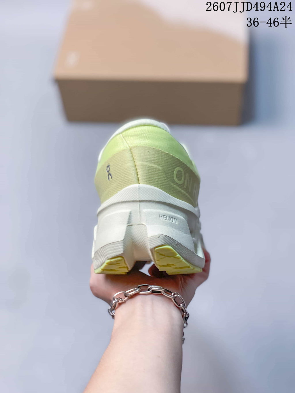 On Cloudmonster 3 Lime Green White Sneakers