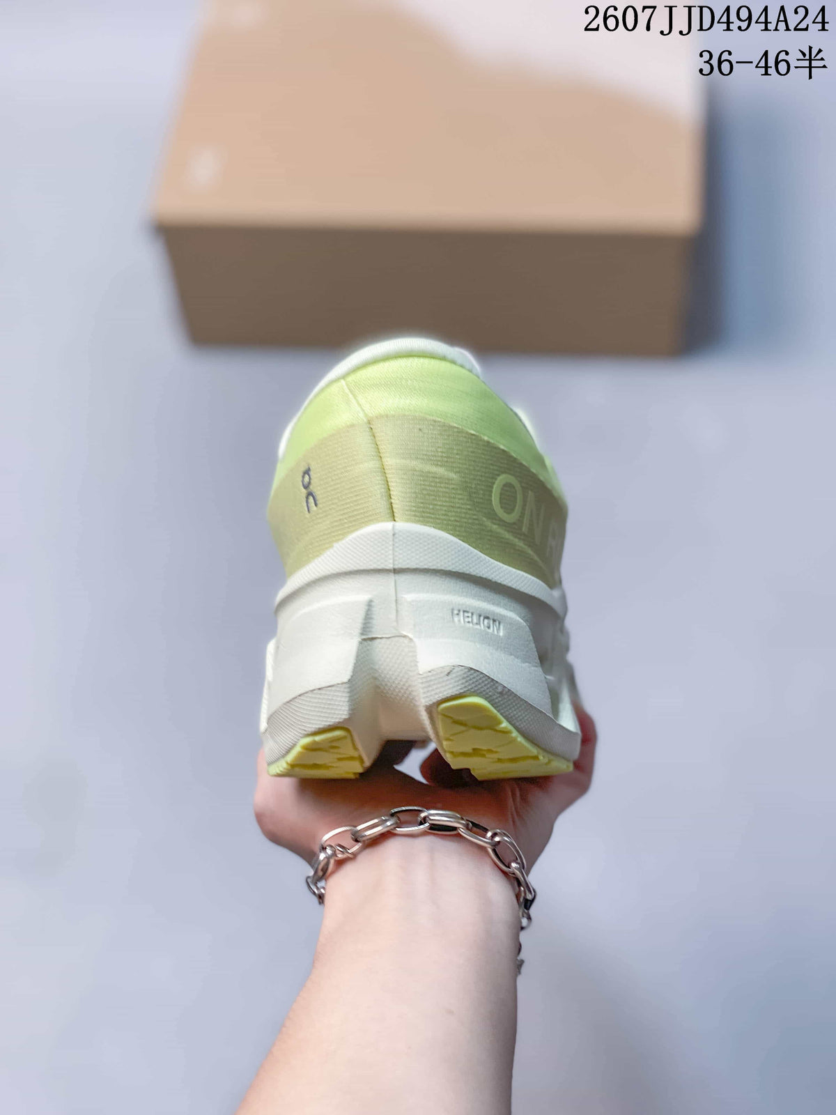 On Cloudmonster 3 Lime Green White Sneakers